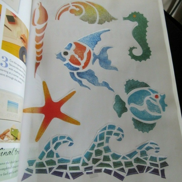 New Never Used Stencil Home Kit Over 30 Stencils - Picture 6 of 9